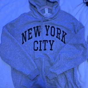 h&m women’s small graphic grey hoodie